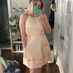 Jessica Simpson Seersucker Halter Dress